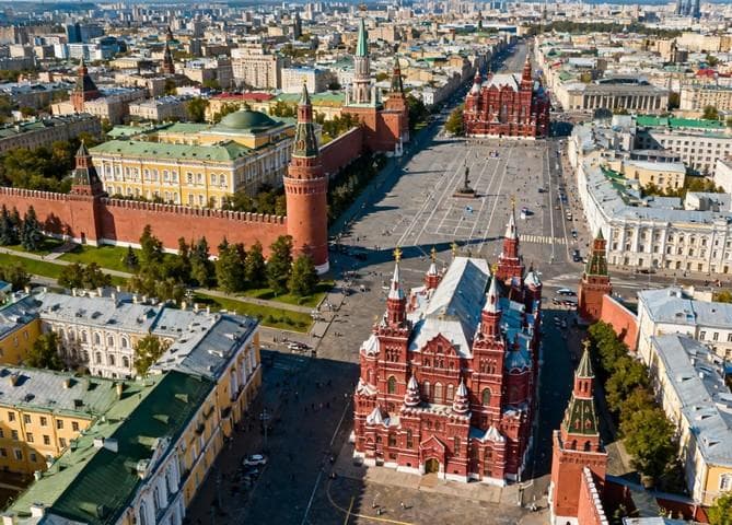 Russia at night